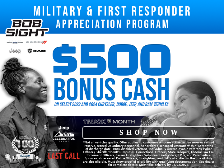 Military and First Responders Bonus Cash