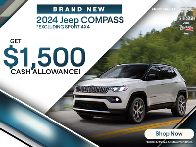 New 2024 Jeep Compass - Get $1,500 Cash Allowance!